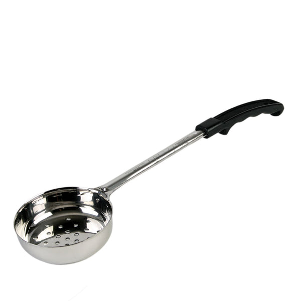 Thunder 6 oz, 14-1/4" x 4" x 2", Perforated Portion Controller, Black Color, Stainless Steel Body (1mm Thickness) with Polypropylene Handle, One-Piece Construction, Each