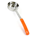Thunder 8 oz, 15-3/8" x 4-5/8" x 1-1/4", Perforated Portion Controller, Orange Color, Stainless Steel Body (1mm Thickness) with Polypropylene Handle, Two-Piece Construction, Each