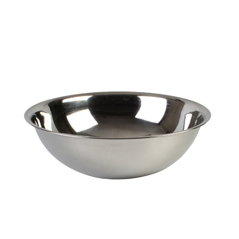 Thunder 3 qt, 9-1/2" Diameter x 3-1/8" Height, Flat Base Mixing Bowl with curved lip, Stainless Steel, True 22 Gauge, 0.8mm Thickness, Heavy-Duty, Each