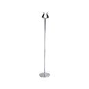 Thunder 12" Overall Length, 3" Diameter Base, 9-5/8" Pole Length, 1-5/8" x 1-3/4" Clip, Table Card Stand, Stainless Steel, Heavy Base, Dozen