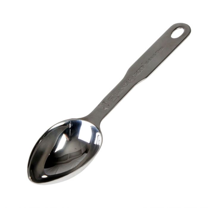 Thunder 1/8 Cup, 8-3/4" Length, Heavy-Duty Oval Measuring Scoop, Stainless Steel, Each