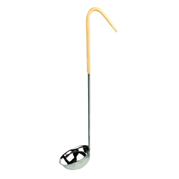 Thunder 3 oz, One-Piece Construction Stainless Steel Ladle, Ivory Handle, Each