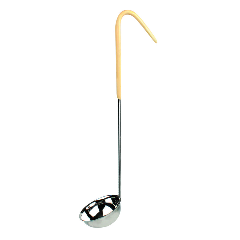Thunder 3 oz, One-Piece Construction Stainless Steel Ladle, Ivory Handle, Each