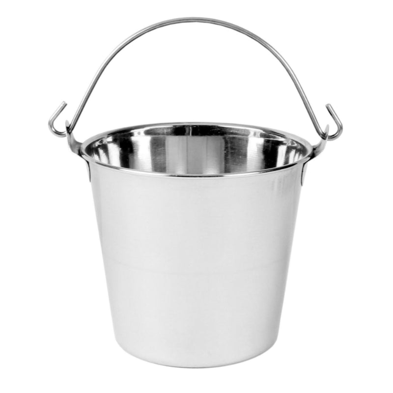 Thunder 9 qt, 10" Diameter x 10-1/4" Height with 5" Handle Length, Pail, Stainless Steel, Each