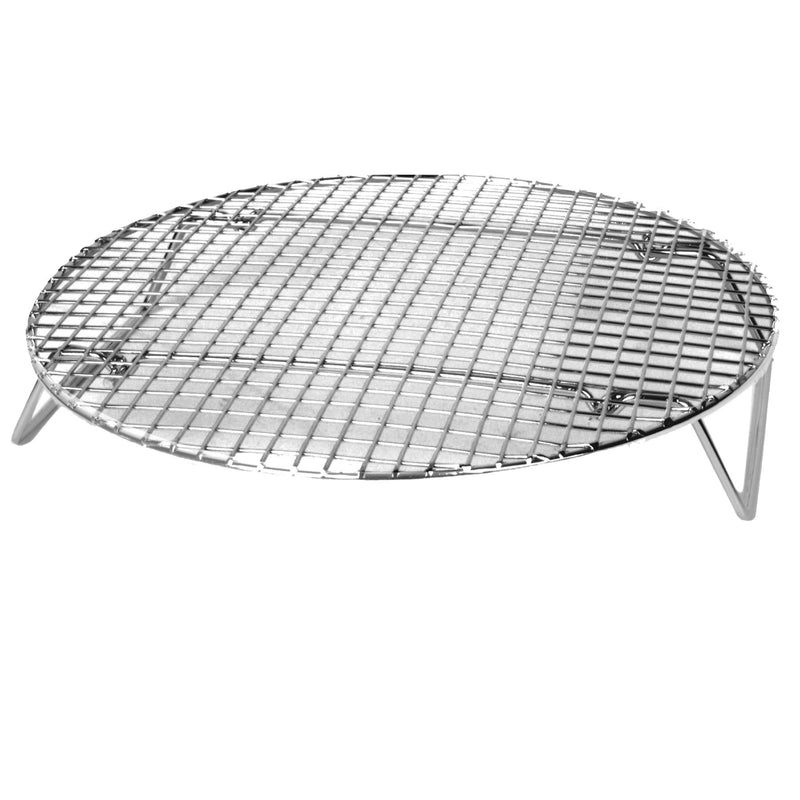 Thunder 14-3/4" Diameter x 2-3/8" Height, Round Steam Rack, Nickle Plated, Each