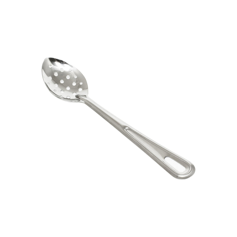Thunder 4-1/8" x 2-5/8", 7-1/4" Handle, Perforated Basting Spoon, Perforated Hole Sizes: 1/4" Diameter x 1/8" Diameter, Heavy-Duty, Each