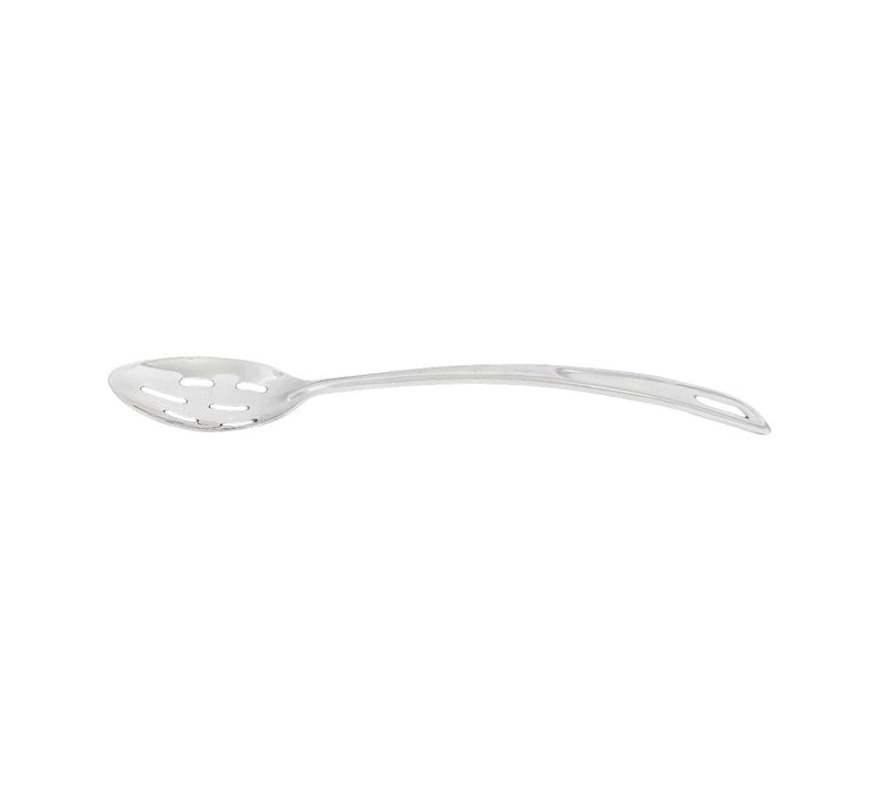 Thunder 4" x 2-3/4", 7-1/4" Handle, Slotted Curved Basting Spoon, Slot Sizes: 1" x 1/4", 7/8" x 1/4" & 2/3" x 1/4", Heavy-Duty, Each