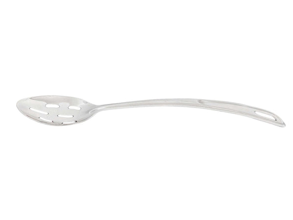 Thunder 4" x 2-3/4", 10-1/2" Handle, Slotted Curved Basting Spoon, Slot Sizes: 1" x 1/4", 7/8" x 1/4" & 2/3" x 1/4", Heavy-Duty, Each