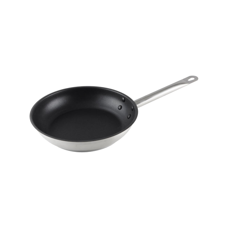 Thunder 8" Diameter x 1-3/4" Height, 7-5/8" Welded Hollow Handle, Non-Stick Fry Pan, Stainless Steel with Quantum 2 Coating without PFOA & PFOS, Encapsulated Base, NSF, Each