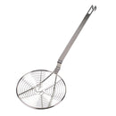 Thunder 7" Diameter, 13" Handle Length, Round Spiral Wire Skimmer, Nickel Plated, Easy to Clean, Each