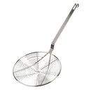 Thunder 9" Diameter, 13" Handle Length, Round Spiral Wire Skimmer, Nickel Plated, Easy to Clean, Each