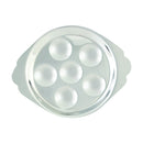 Thunder 7-1/5" x 5-5/8" x 5/7", 6 Holes Snail/Escargot Tray, Stainless Steel, Dishwasher Safe, Each
