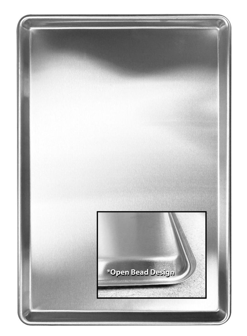 Thunder 18" x 26" Full Size Sheet Pan, Stainless Steel 18/8, 20 Gauge, Dishwasher Safe, NSF, Each