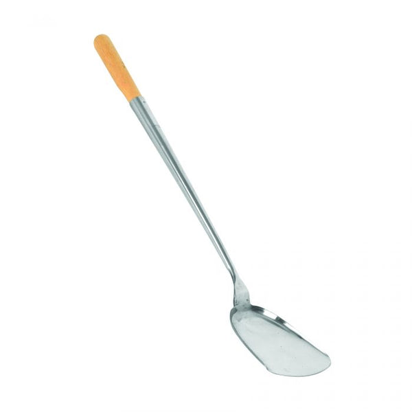 Thunder 4" x 4-1/4", Shovel, Stainless Steel Shovel with 14-1/8" Length of Wooden Handle and 3-7/8" Wooden Grip Tip, Each