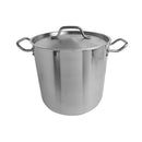 Thunder 16 qt, 11-1/2" Diameter x 10" Height, 2-5/8" Welded Handle, Stock Pot with 11-1/2" Diameter x 1/2" Thickness Lid, Stainless Steel, Encapsulated Base, NSF, Each