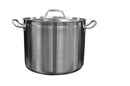 Thunder 24 qt, 14" Diameter x 10-3/8" Height, 2-1/4" Welded Handle, Stock Pot with 14" Diameter x 5/8" Thickness Lid, Stainless Steel, Encapsulated Base, NSF, Each