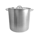 Thunder 60 Qt, 18-1/2" Diameter x 14-3/8" Height, 2-3/8" Welded Handle, Stock Pot with 18-1/2" Diameter x 1/2" Thickness Lid, Stainless Steel, Encapsulated Base, Each