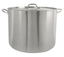 Thunder 80 Qt, 20-3/8" Diameter x 16" Height, 2-3/8" Welded Handle, Stock Pot with 20-3/8" Diameter x 5/8" Thickness Lid, Stainless Steel, Encapsulated Base, Each