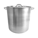 Thunder 100 Qt, 20-1/2" Diameter x 19-5/8" Height, 2-3/8" Welded Handle, Stock Pot with 20-3/8" Diameter x 5/8" Thickness Lid, Stainless Steel, Encapsulated Base, Each