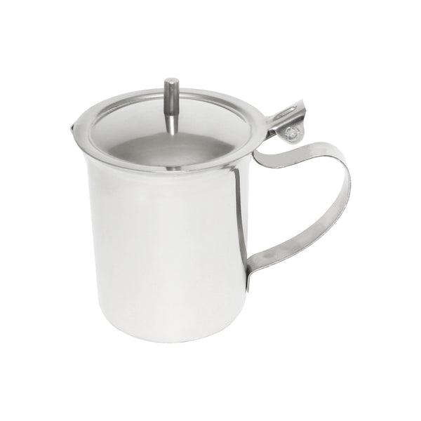 Thunder 10 oz, 2-1/2" Diameter Base x 4-1/5" Height, 3-1/8" Length x 1/2" Width Handle, Economy Server, Stainless Steel, Mirror Finish, 1-1/2" hand grip space, Each