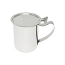 Thunder 10 oz, 2-1/2" Diameter Base x 3-3/8" Height, 1-5/8" Length x 1/4" Width Handle, Stacking Server, Stainless Steel, Mirror Finish, 1-5/8" hand grip space, Each