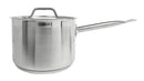 Thunder 4-1/2 qt, 8-3/8" Diameter x 5-3/4" Height, 7-7/8" Welded Hollow Handle, Sauce Pan with 8-3/8" Diameter x 1/2" Thickness Lid, Stainless Steel, Encapsulated Base, NSF, Each
