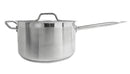 Thunder 2 qt, 7" Diameter x 4" Height, 7-1/4" Welded Hollow Handle, Sauce Pan with 7" Diameter x 1/2" Thickness Lid, Stainless Steel, Encapsulated Base, NSF, Each
