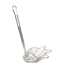 Thunder 9-1/4" x 8-7/8" x 16-3/4", Taco Salad Bowl Basket, Triangle Shape Base, Nickel Plated, Each