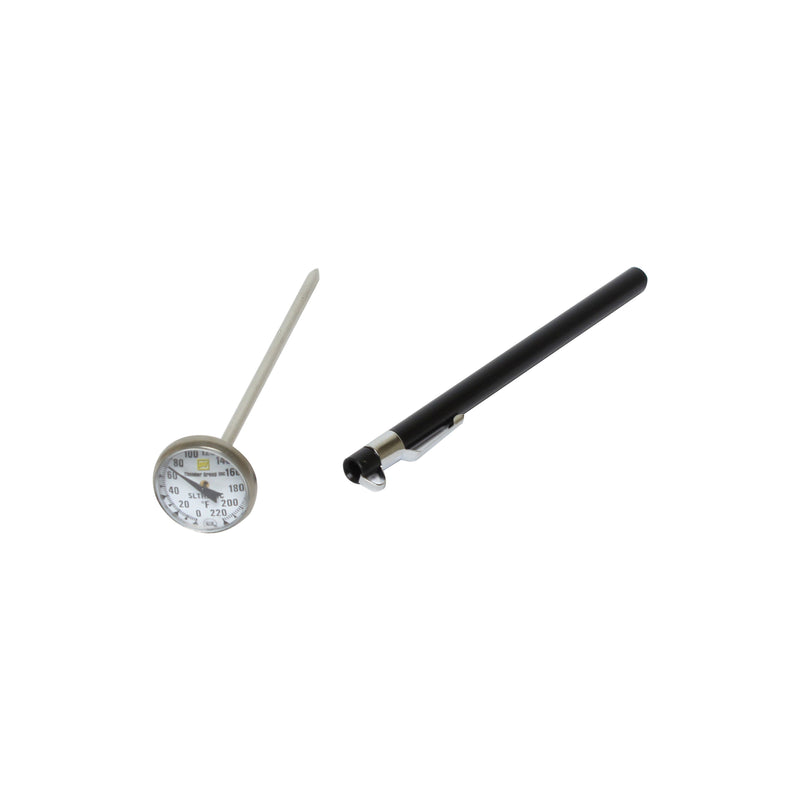 Thunder From 0¡F to 220¡F Pocket Thermometer, Compact Stainless Steel Case with Pocket Clip, Polycarbonate Lens, Aluminum Pointer and Brass Gears, NSF, Each