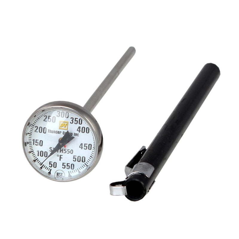 Thunder From 50¡F to 550¡F Pocket Thermometer, Compact Stainless Steel Case with Pocket Clip, Polycarbonate Lens, Aluminum Pointer and Brass Gears, NSF, Each