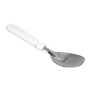 Thunder 10" x 3" x 7/8", Ice Cream Spade, White Color, One-Piece Stainless Steel Blade with Plastic Handle, Each