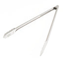 Thunder 12" x 1-1/4" x 1-3/8", Flat Sprig Utility Tong with Locking Ring, Stainless Steel, Each