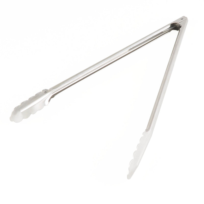 Thunder 12" x 1-1/4" x 1-3/8", Coiled Spring Utility Tong, Stainless Steel, 1.2 mm Thickness, Extra Heavy-Duty, Each