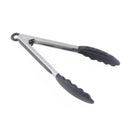 Thunder 9" x 1-1/4" x 1-1/2", Non-Slip Locking Utility Tong, Stainless Steel Handles (0.8mm Thickness) with Silicone Pull out Locking Tips and Grip, Each