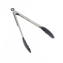 Thunder 12" x 1-1/4" x 1-1/2", Non-Slip Locking Utility Tong, Stainless Steel Handles (0.8mm Thickness) with Silicone Pull out Locking Tips and Grip, Each