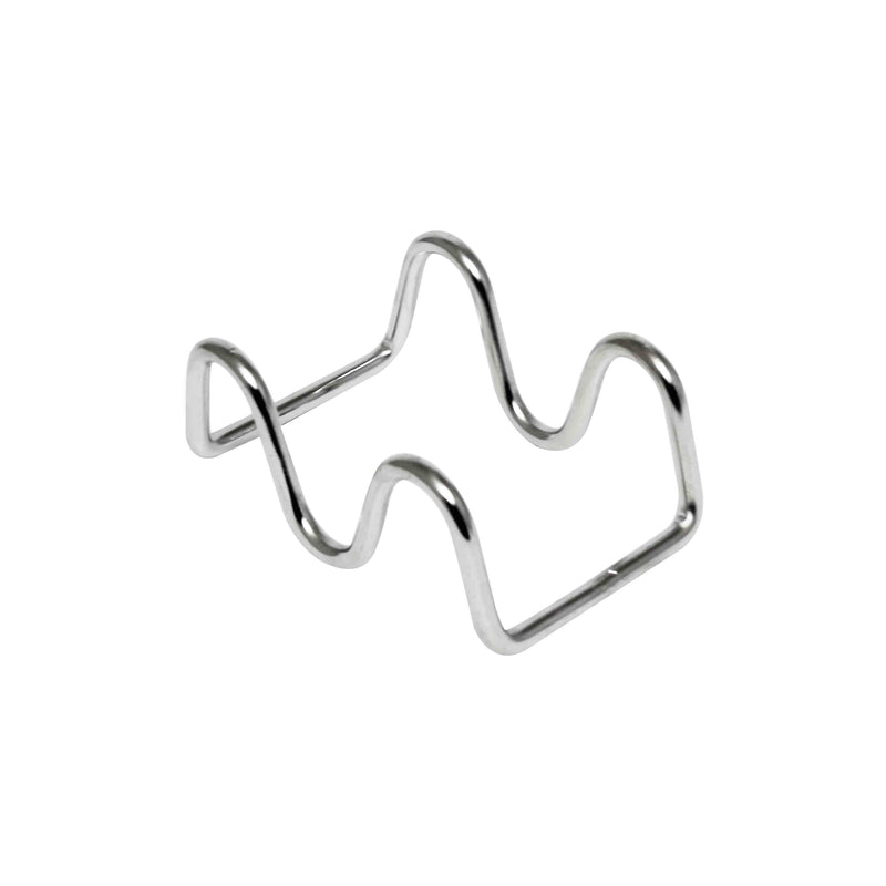 Thunder 3-5/8" x 2-1/3" x 1-1/2", 1-2 Compartments Wire Taco Holder (Slot Size: 1-1/8" x 1-1/2"), Stainless Steel, Each
