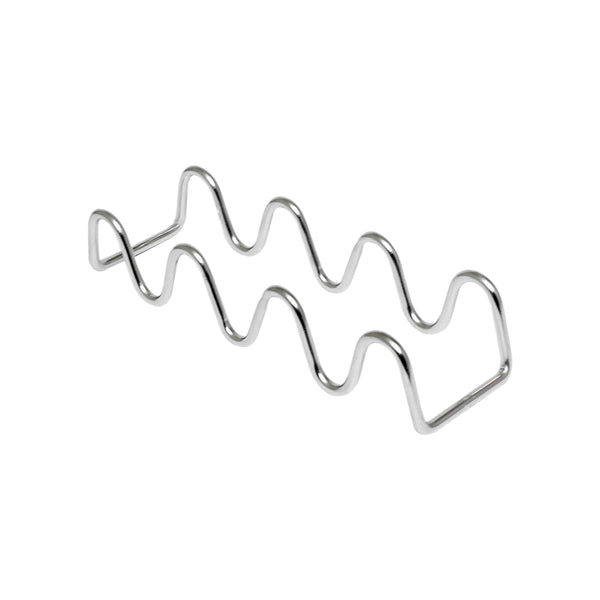 Thunder 7-2/3" x 2-1/3" x 1-1/2", 3-4 Compartment Wire Taco Holder (Slot Size: 1-1/8" x 1-1/2"), Stainless Steel, Each