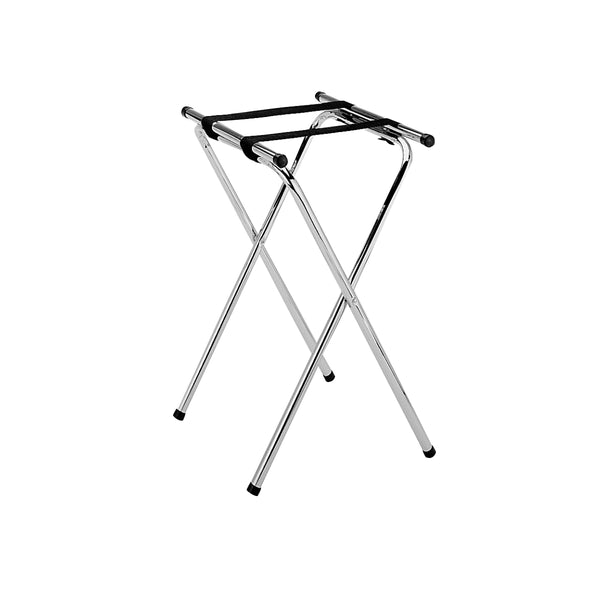 Thunder 19" x 17-1/8" x 31-1/2", Double Bar Chrome Plated Tray Stand, Chrome Plated Iron, Each