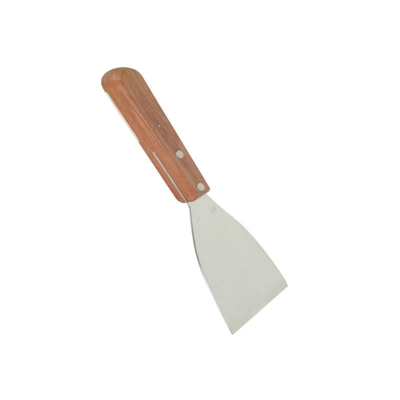 Thunder 8-3/4" x 3-1/4" x 1/2", Blade Size: 4" x 3", Scraper, Stainless Steel Blade with Wooden Handle, Each