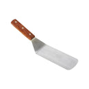 Thunder 6-1/2" x 2-7/8" x 12-1/2", Round Blade Turner, Stainless Steel with Wooden Handle, Each