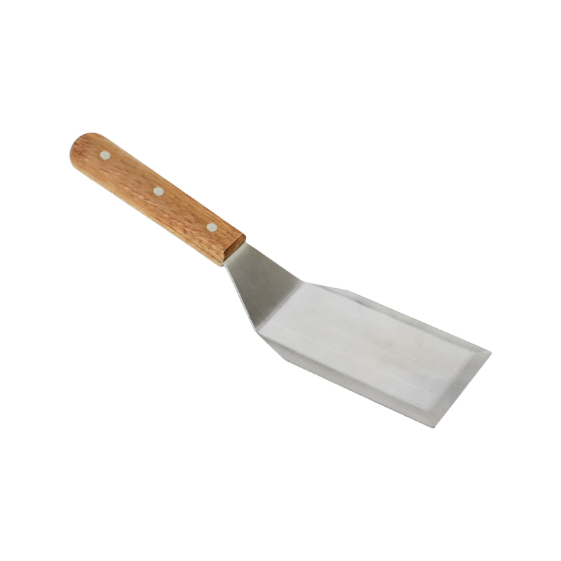 Thunder 5" x 2-7/8" x 11-1/2", Hamburger Turner, Stainless Steel with Wooden Handle, Each