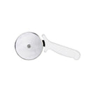 Thunder 8-3/4" x 3-3/4" x 7/8" Pizza Cutter, 2-1/2" Blade Size, Stainless Steel Blade with White Plastic Handle, Each
