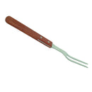 Thunder 13" x 1" x 5/8", Pot Fork, Stainless Steel 2-Prong Fork with Long Wooden Riveted Handle, Each