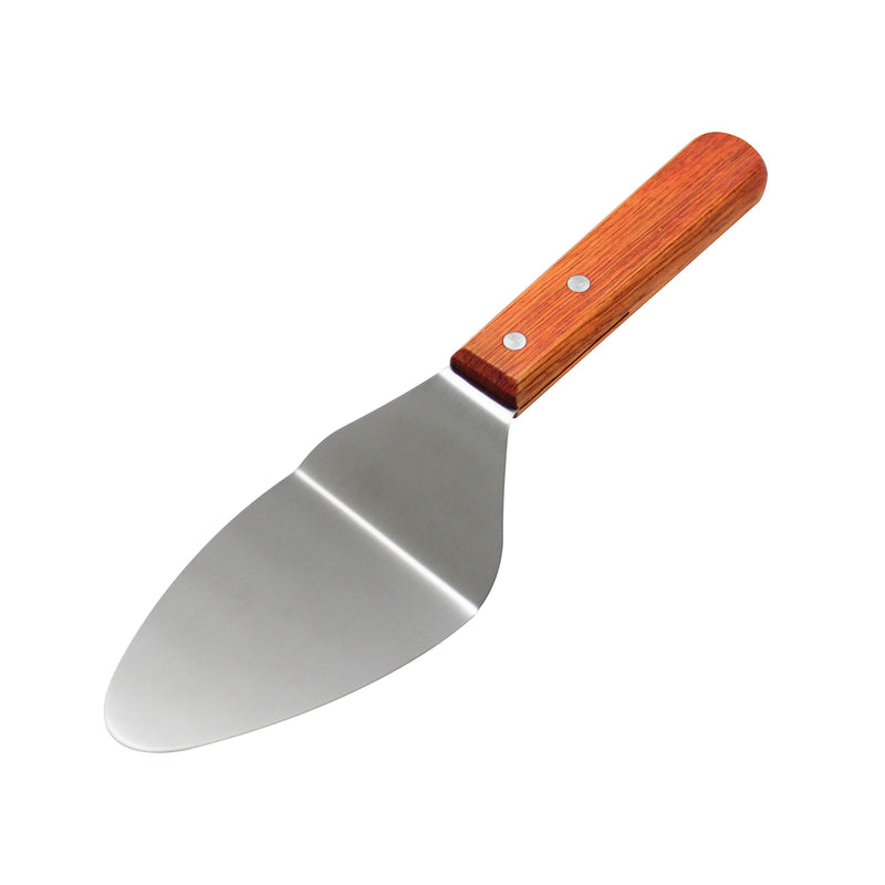 Thunder 11-1/4" x 3" x 1-1/2" Pie Server for 6" Pie, 3" x 4-1/2" Blade Size, Stainless Steel Blade with Wooden Handle, Each
