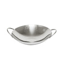 Thunder 8" Diameter, Wok with Dual Side Handles, Stainless Steel, Each