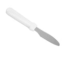 Thunder 9-1/2" x 1-3/8" x 3/4", Blade Size: 4-1/4" x 1-1/4", Sandwich Spreader, Stainless Steel Blade with White Plastic Handle, Each