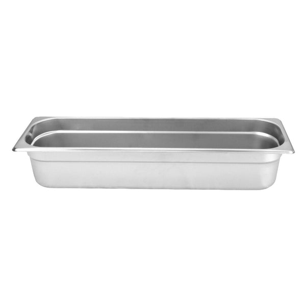 Thunder Half Size Long, 4" Deep, Anti-Jam, Heavy-Duty, Stainless Steel 18-8, 304 Material, True 24 Gauge, NSF, Each