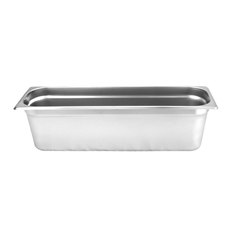 Thunder Half Size Long, 6" Deep, Anti-Jam, Heavy-Duty, Stainless Steel 18-8, 304 Material, True 24 Gauge, NSF, Each
