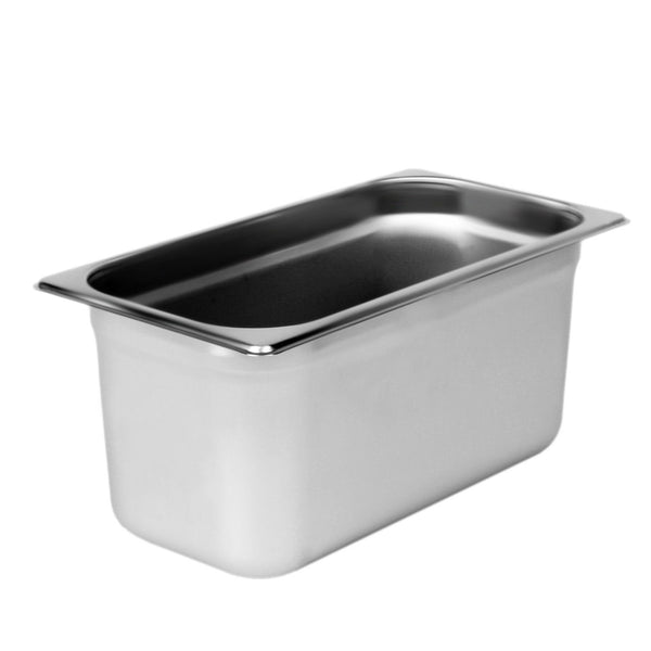 Thunder Third Size, 6" Deep, Anti-Jam, Heavy-Duty, Stainless Steel 18-8, 304 Material, True 24 Gauge, NSF, Each