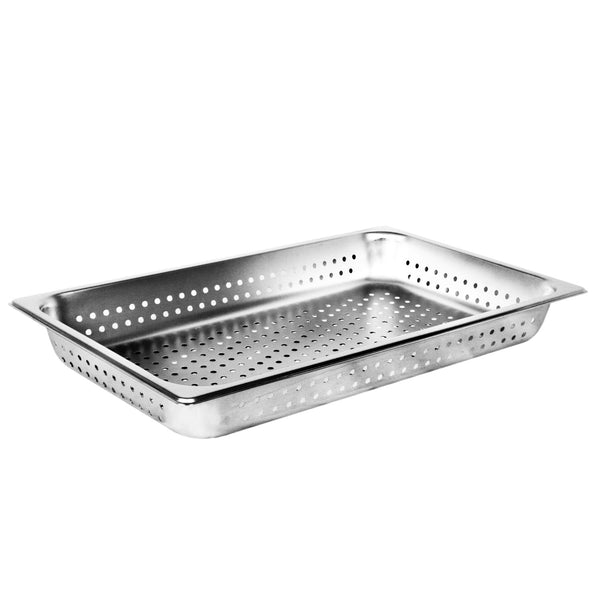 Thunder Full Size, 2-1/2" Deep, Perforated, Anti-Jam, Heavy-Duty, Stainless Steel 18-8, 304 Material, True 24 Gauge, NSF, Each